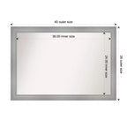 Specchio da parete per bagno Flair 40" x 28", nichel lucido, ferramenta per montaggio inclusa