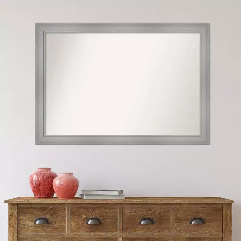 Specchio da parete per bagno Flair 40" x 28", nichel lucido, ferramenta per montaggio inclusa
