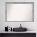 Specchio da parete per bagno Flair 40" x 28", nichel lucido, ferramenta per montaggio inclusa