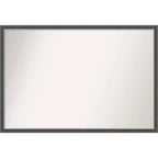 38" x 26" Non-Beveled Eva Thin Bathroom Wall Mirror Black - Amanti Art: Polystyrene Frame, Wall Mount