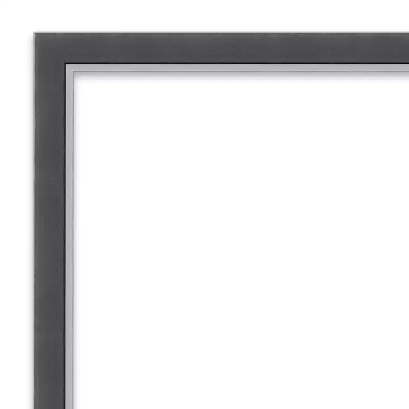 Specchio da parete sottile per bagno Eva 38" x 26", nero, cornice in polistirene, montaggio a parete