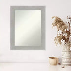 Specchio da parete Glam Linen Gray 23" x 29", non smussato