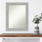 Specchio da parete Glam Linen Gray 23" x 29", non smussato