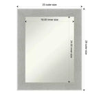 Specchio da parete Glam Linen Gray 23" x 29", non smussato