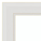 Specchio da parete stretto Flair Soft White da 56 x 71 cm, rettangolare moderno, include ferramenta di montaggio