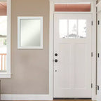 Specchio da parete stretto Flair Soft White da 56 x 71 cm, rettangolare moderno, include ferramenta di montaggio