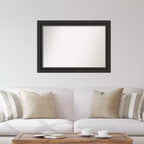 Specchio da parete Ridge nero 42" x 30", non smussato