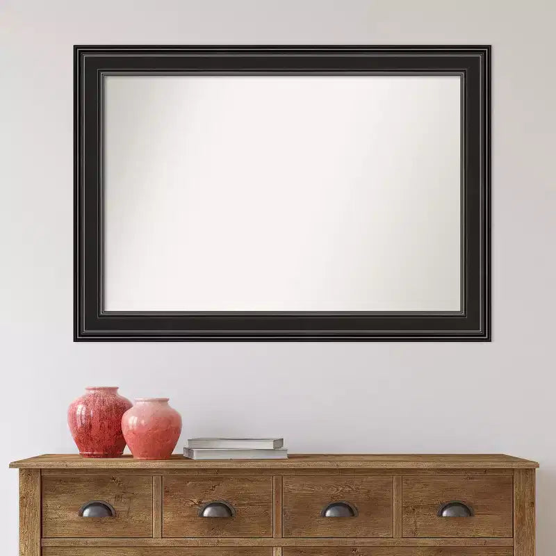 Specchio da parete Ridge nero 42" x 30", non smussato