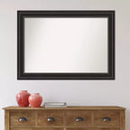 Specchio da parete Ridge nero 42" x 30", non smussato
