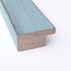Specchio da parete rettangolare rustico in legno azzurro cielo, 102 x 74 cm, hardware di montaggio incluso