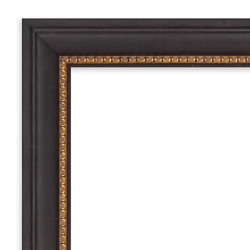 Specchio da parete in legno nero Ashton smussato 31" x 25" - Amanti Art: Stile moderno, Nessun assemblaggio, Hardware di montaggio incluso