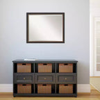 Specchio da parete in legno nero Ashton smussato 31" x 25" - Amanti Art: Stile moderno, Nessun assemblaggio, Hardware di montaggio incluso
