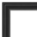 Specchio da parete nero Non-Beveled Ridge 24" x 30" - Amanti Art