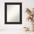 Specchio da parete nero Non-Beveled Ridge 24" x 30" - Amanti Art
