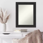Specchio da parete nero Non-Beveled Ridge 24" x 30" - Amanti Art
