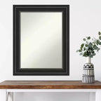 Specchio da parete nero Non-Beveled Ridge 24" x 30" - Amanti Art