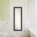 Specchio da Parete da Bagno Rustico con Doghe Grigie 44" x 33", Cornice in Polistirene, Montaggio a Parete
