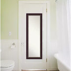 Specchio da Parete da Bagno Rustico con Doghe Grigie 44" x 33", Cornice in Polistirene, Montaggio a Parete