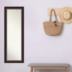 Specchio da Parete da Bagno Rustico con Doghe Grigie 44" x 33", Cornice in Polistirene, Montaggio a Parete