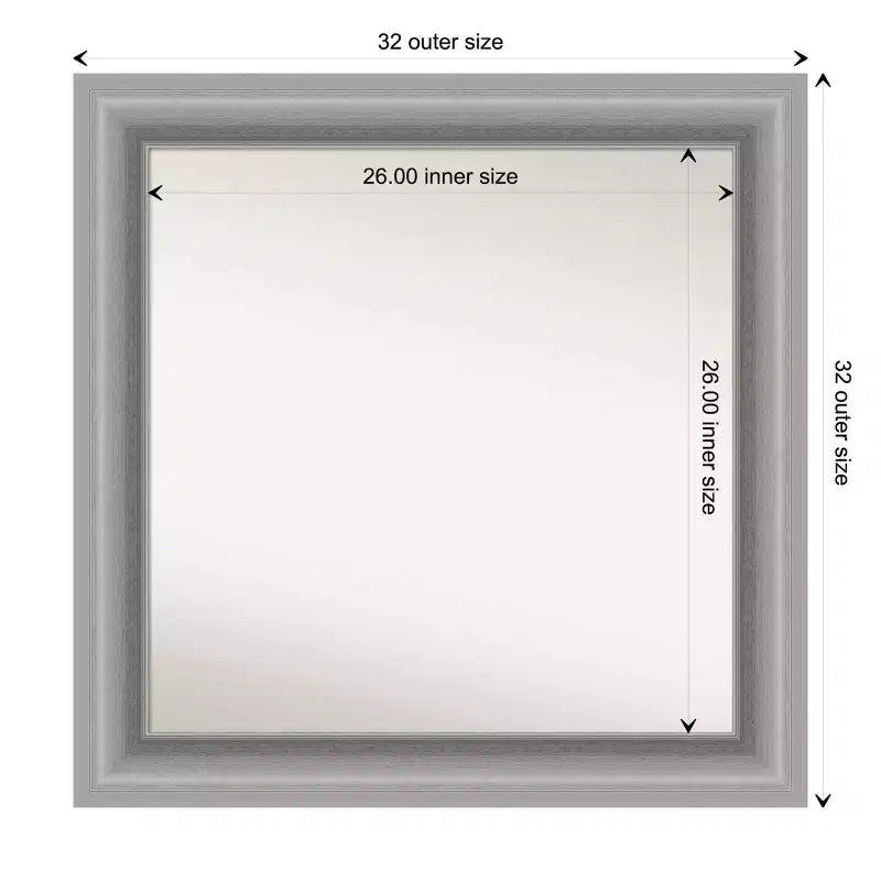 Specchio da parete gufo marrone in legno 34" x 28", rettangolare moderno, include hardware per il montaggio