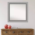 Specchio da parete gufo marrone in legno 34" x 28", rettangolare moderno, include hardware per il montaggio