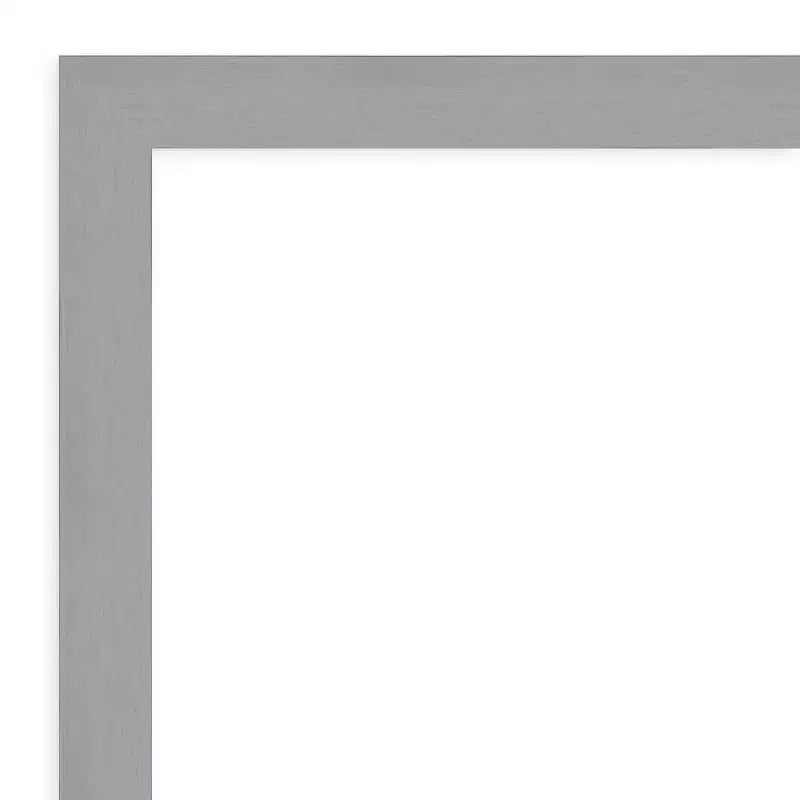 Specchio da parete in nichel spazzolato 56x71 cm, rettangolare moderno, include l'hardware di montaggio
