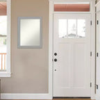 Specchio da parete in nichel spazzolato 56x71 cm, rettangolare moderno, include l'hardware di montaggio