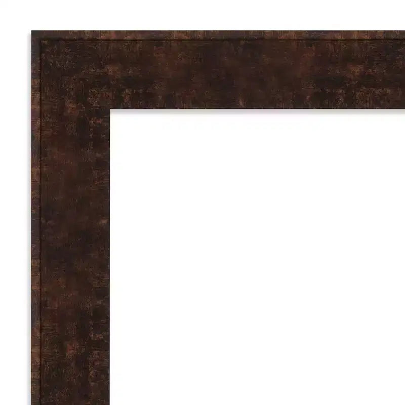 Specchio da parete William Mottled Bronze stretto per bagno, 76x76 cm, design quadrato moderno