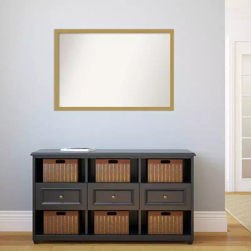 Specchio da parete Ridge nero 61x76 cm, senza bordo smussato