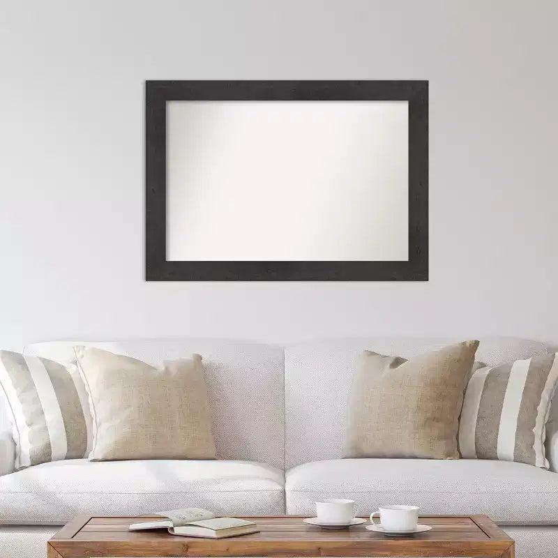 Specchio da parete per bagno Peak in nichel lucido 81 x 81 cm, quadrato moderno da appoggio