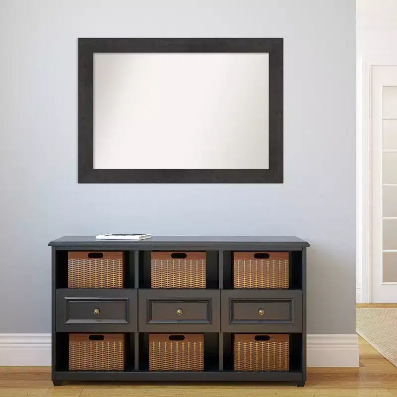 Specchio da parete per bagno Peak in nichel lucido 81 x 81 cm, quadrato moderno da appoggio