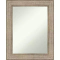 24" x 30" Non-Beveled Trellis Silver Wood Wall Mirror - Amanti Art