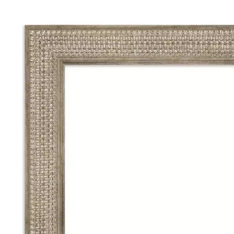 Specchio da parete in legno argentato Traforo non smussato 24" x 30" - Amanti Art