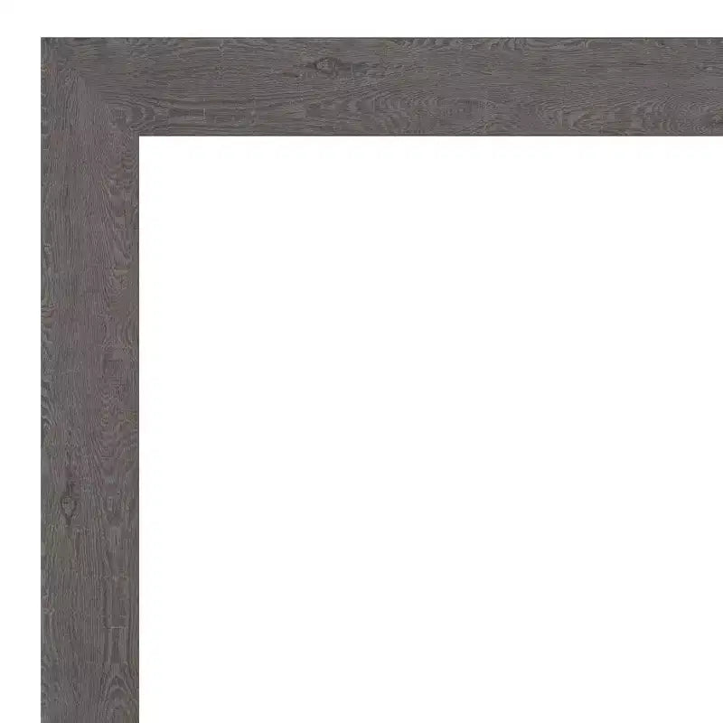 Specchio da parete per bagno rustico a doghe grigie, non smussato, 44" x 33" - Amanti Art: Cornice in polistirene, montaggio a parete