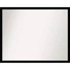 30" x 24" Non-Beveled Bathroom Wall Mirror Jet Black - Amanti Art: Modern Rectangle, Wall Mount, Includes Hardware