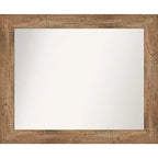 34" x 28" Non-Beveled Owl Brown Wood Wall Mirror - Amanti Art: Modern Style, Rectangular, Includes Mount Hardware