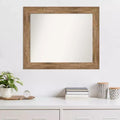 Specchio da parete Ashton nero in legno smussato 31" x 25", stile moderno, include l'hardware di montaggio