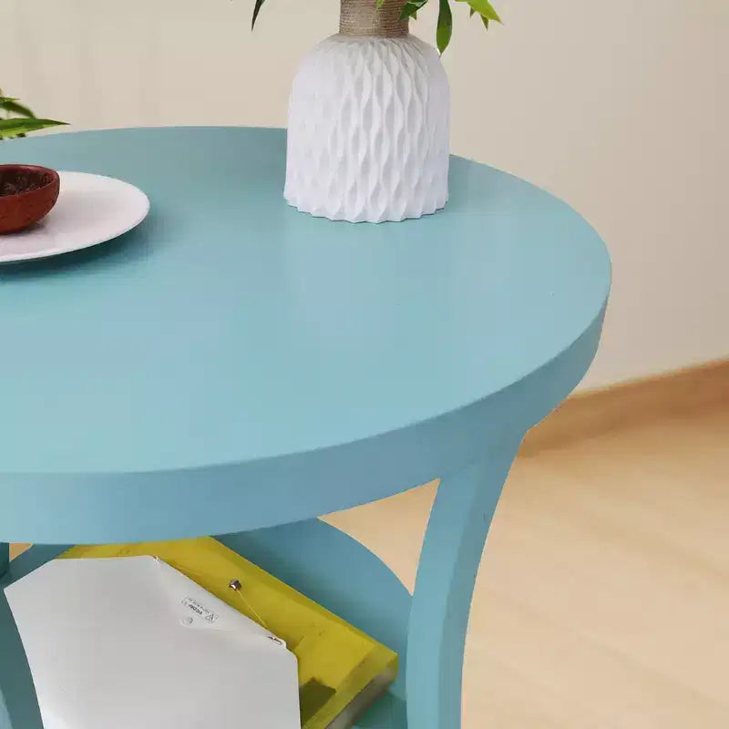 Tavolo da pranzo rotondo in vetro temperato da 42" con gambe in metallo dorato