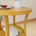 Tavolo da pranzo rotondo in vetro temperato da 42" con gambe in metallo dorato