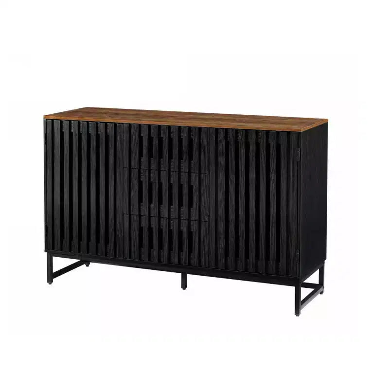 Specchio da parete Rustico Espresso con doghe in legno 42" x 30", senza cornice smussata