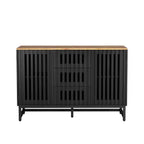 Specchio da parete Rustico Espresso con doghe in legno 42" x 30", senza cornice smussata