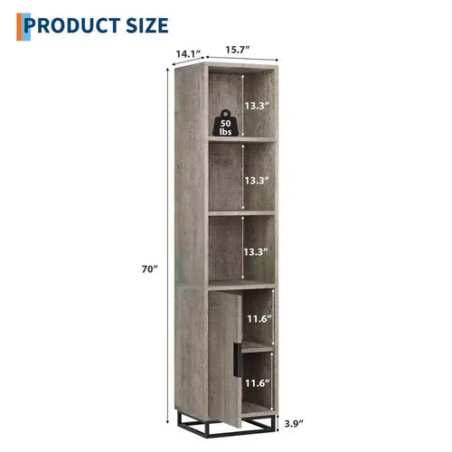Specchio da Porta/Muro Signore Bronze Wood 45,7 x 132 cm