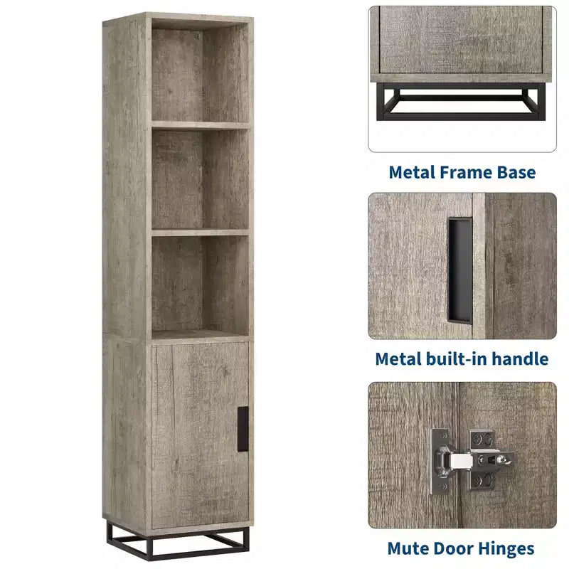 Specchio da Porta/Muro Signore Bronze Wood 45,7 x 132 cm