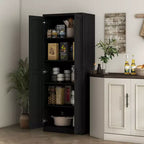 Dispensa da cucina a 2 ante, 160 cm, armadio indipendente con 2 ripiani regolabili per sala da pranzo