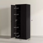 Dispensa da cucina a 2 ante, 160 cm, armadio indipendente con 2 ripiani regolabili per sala da pranzo