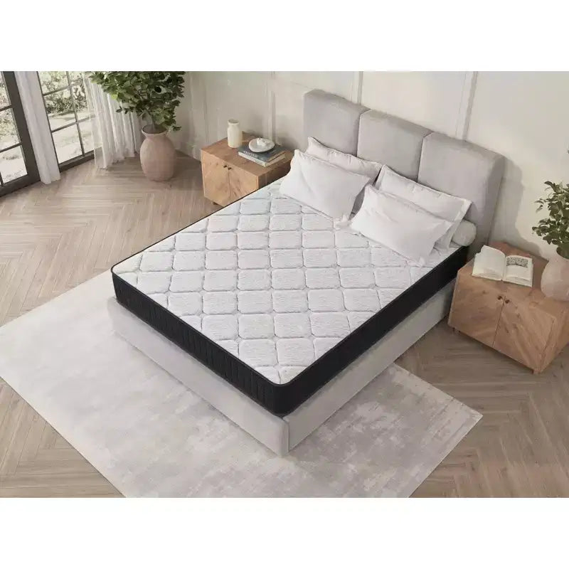 Materasso Matrimoniale con Molle e Memory Foam, Sollievo dalla Pressione, Isolamento dal Movimento,