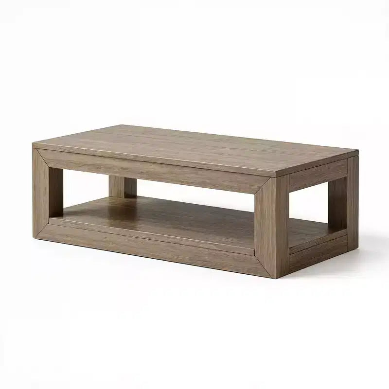 Tavolino da caffè rettangolare moderno con ripiano inferiore (1220 mm x 610 mm)