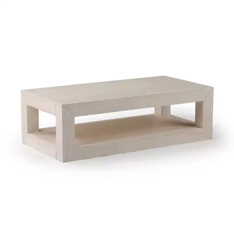 Tavolino da caffè rettangolare moderno con ripiano inferiore (1220 mm x 610 mm)