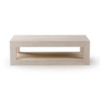 Tavolino da caffè rettangolare moderno con ripiano inferiore (1220 mm x 610 mm)
