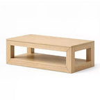 Tavolino da caffè rettangolare moderno con ripiano inferiore (1220 mm x 610 mm)